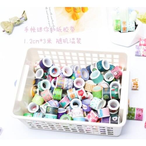 10 Pieces/Lot) 1.2cm*3M Mini Cartoon Washi Tape DIY Decoration Paper Sticker Kids Small Gift