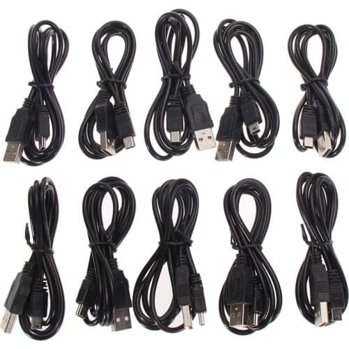 10 pcs 1.8m USB Power Charger Wire Charging Cable Cord For Sony For Playstation 3 For PS3 Controller Accessories Black