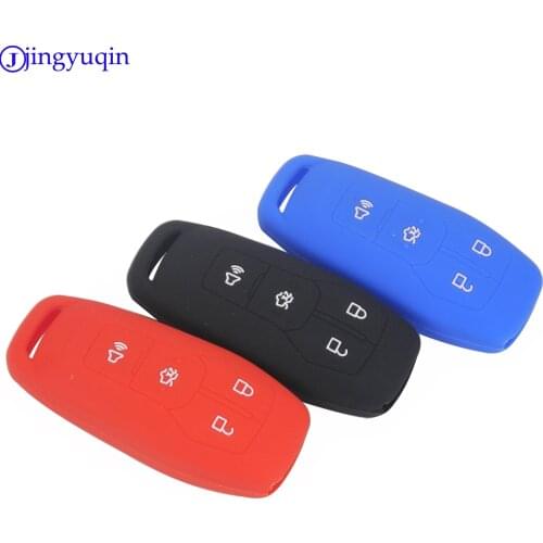 10X Silicone key fob cover case shell holder for ford ka 2017 Focus Fiesta fusion Mustang Explorer flip 4 buttons keyless