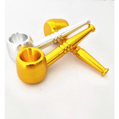 1X PORTABLE METAL ALUMINUM SMOKING PIPE POCKET SMOKE PIPES BULLET SHAPED ROCKET OBACCO PIPE SMOKING MINI METAL SCREW GIF