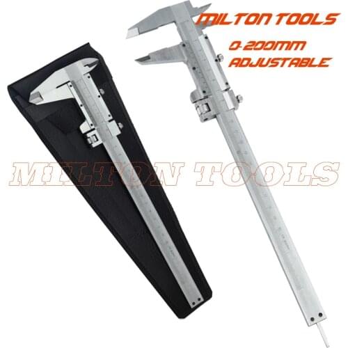 200mm/8inch vernier caliper micometer gauge with fine-adjustment 0-200mm slider caliper measuring tool