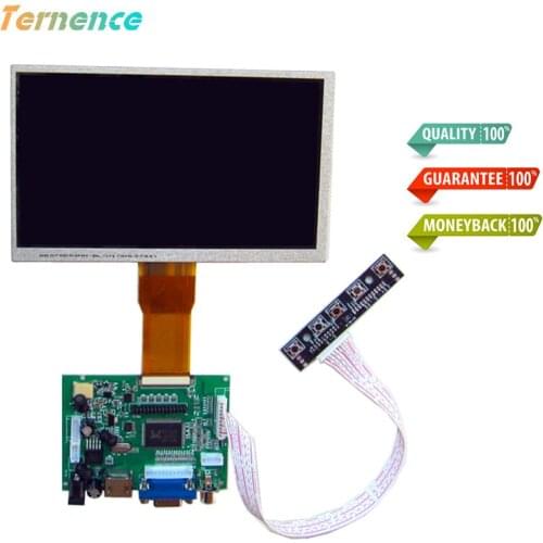 7''inch LCD screen Raspberry Pi 3B for car computer monitor kit HDMI+VGA+AV 800*480 LCD display touchscreen Free shipping