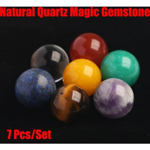 7 PCS 20MM Natural Sphere Large Crystal Ball Healing Stone Gemstone STOCK