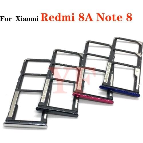 SIM Card Tray Holder Card Slot Adapte For Xiaomi Redmi 8A Note 8 Pro Note 8T Replacement Parts