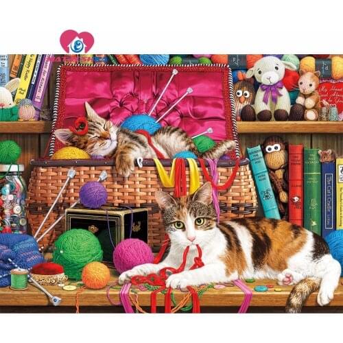 Diamond embroidery cat diamond mosaic pictures 5d diy diamond painting full drill resin pictures of rhinestones Handicraft hobby