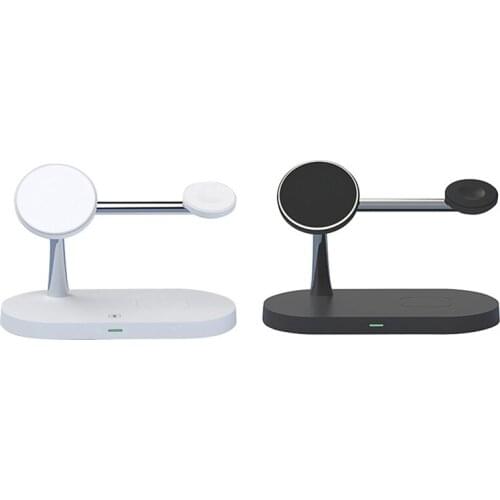 15W Magnet Qi Fast Wireless Charger for iPhone 12 Mini Pro MAX Charger for Apple Watch 6 5 4 3 2 1