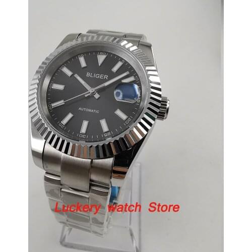 BLIGER 40mm black dial Luminous saphire glass;SUB Automatic movement mens watch-BA44