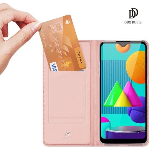 Case For Samsung Galaxy M01 DUX DUCIS Skin Pro Series Leather Wallet Flip Case Full Protection Steady Stand Magnetic Closure