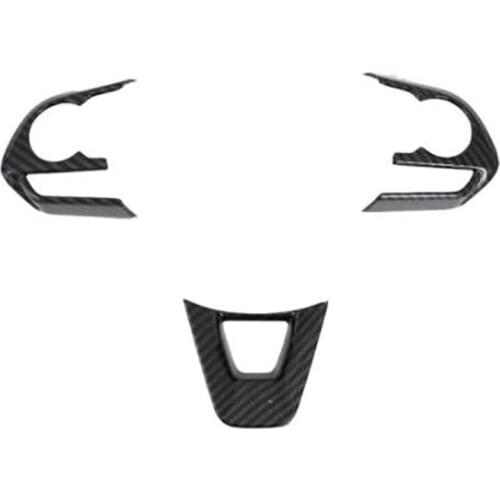 For Toyota Cross 2019-2021 Car Carbon Fiber Style Steering Wheel Button Cover Trim Decorative Frame Sticker Accessories