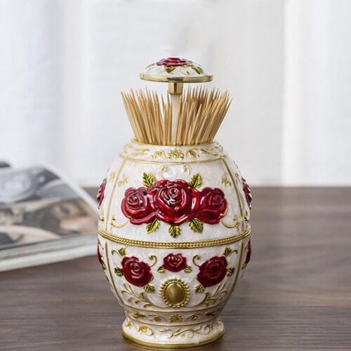 European Toothpick Box Hand Press Automatic Toothpick Container Restaurant Creative Toothpick Can Plastic Toothpick Box