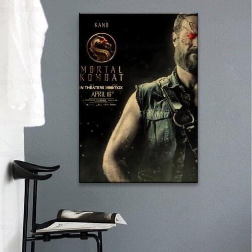 KANO Game figure Posters Mortal Kombat Game Art Canvas Painting On The Wall Decorative Home Decor Gift Idea Man Office