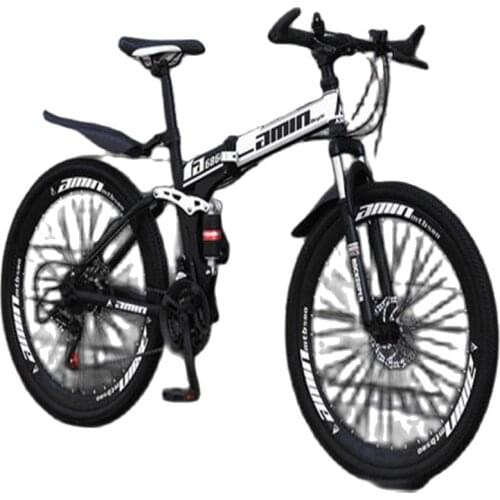 Mountain Bike Adult Folding Mountain Bike Sports Car Double Shock Men and Women Students Speed Racing
