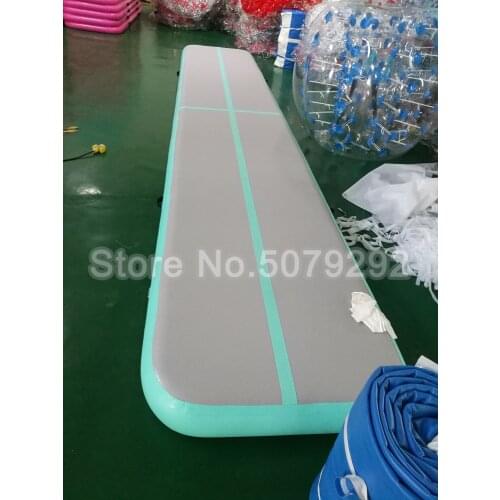 Hot sale Inflatable Gymnastics Mats With Air Pump Medium Size 6/7/8M Air Track Mat Tumbling Track Air Floor Gym Mat promotion