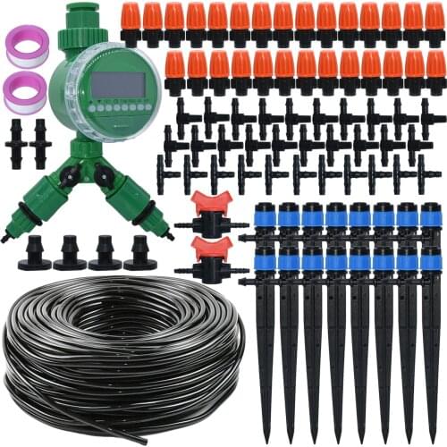 KESLA Garden Micro Drip Irrgation Watering Kits Timer Controller Automatic Misting Cooling Sprinkler System Flowers Greenhouse