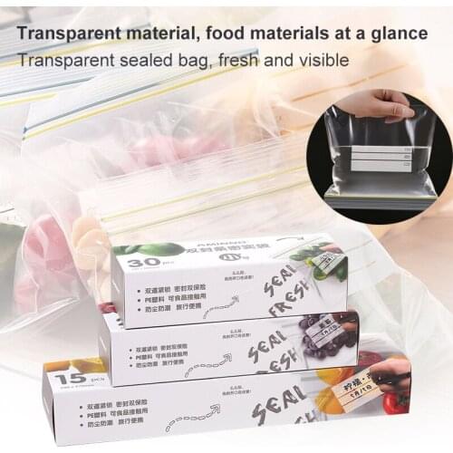 PE Food Bag Reusable Fresh-keeping Bag Fruit And Vegetable Sealed Bag Leak-proof Food Storage Bag Kitchen Accessories Cocina