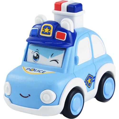 Cartoon ChildrenS Toy Car Press Fun Face-Changing Car Cute Q Cute Police Fire Engineering Medical Inertia Car Child Boy Gift
