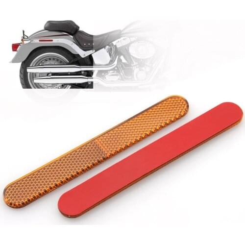 Motorcycle Front Fork Reflector Sticker Lower Leg Slider Safety Warning For Harley Sportster 883 Saddlebag Latch Cover Reflector