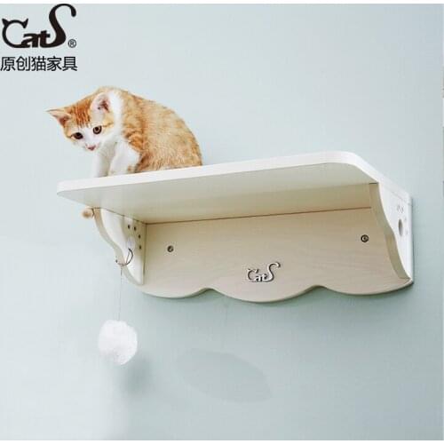 Wall-mounted Wooden Cat Furniture, Cat Jumping Platform, Cat Litter, Small Cat Bed, Pet Toy
