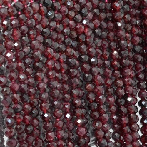 Natural Mid Quality Garnet Faceted Round Beads 4.5mm