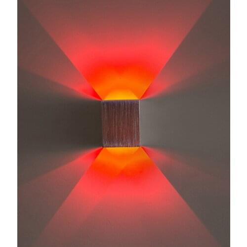 2019 New colorful 3W LED Square Wall Lamp Aluminum AC85-265V 110V 220V Lamps Lighting for Bedroom KTV Background Light