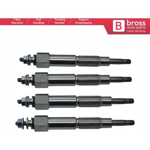Bross BGP84-1 4 Pieces Heater Glow Plug 11 Volt 11065-57J00, GN102, 0100226513, 0 250 312 002, CZ260, CY52 for Nissan