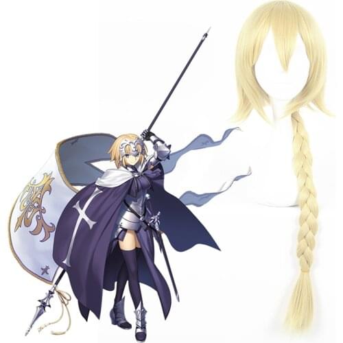 Hot Anime Fate/Apocrypha Cosplay Wigs Joan Of Arc Cosplay Heat Resistant Synthetic Wigs Halloween Carnival Party Women Wigs