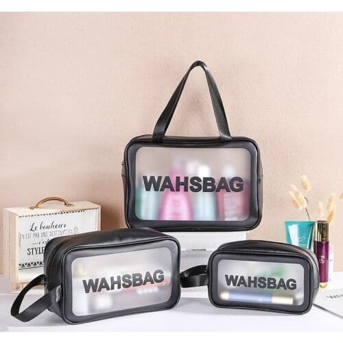 Cosmetic bag Transparent Makeup Bag Travel Organizer Large Capacity Women Neceser Hand PVC