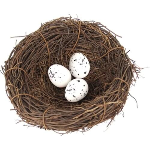 10cm/15cm Birds Nest Creative Easter Decor of Simulated Mini Artificial Quail Egg Bird Supplies
