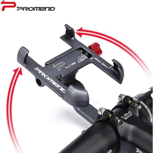 Promend Adjustable Bicycle Phone Holder 360° Aluminum Alloy Non-slip MTB Bike Road Bike Phone Stand Bicycle Accessories
