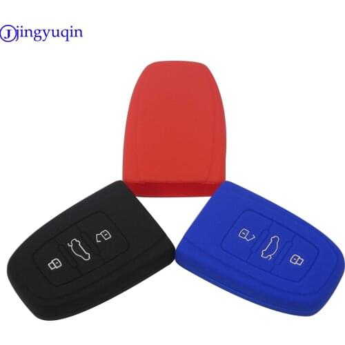 Jingyuqin Remote Silicone 3B Key Cover Case For Audi B6 B7 B8 A4 A5 A6 A7 A8 Q5 Q7 R8 TT S5 S6 S7 S8 SQ5 RS5 Smart Keyless Entry