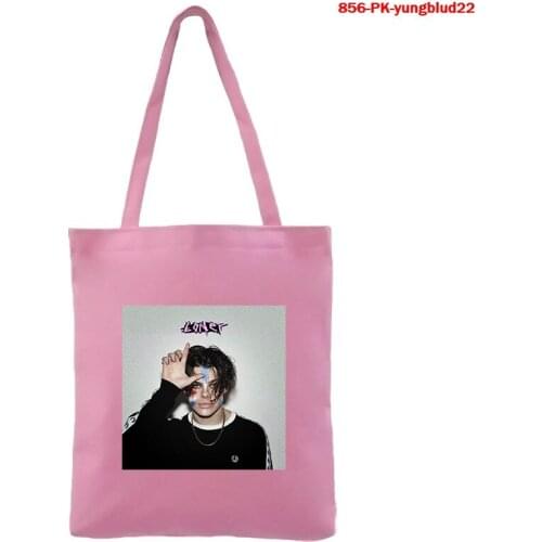 Yungblud Printed Tote Bag Cloth Fashion Ladies Shoulder Shopper Bags for Women Fashion Eco Foldable Reusable Shopping Bags Totes