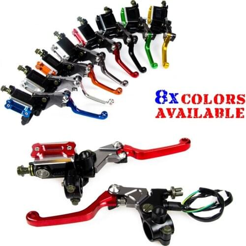 Universal 7/8" Front Hydraulic Brake Master Cylinder Reservoir Levers For Suzuki RM85 RMZ250 RMZ450 LTZ400 LTZ450 DRZ400 DR250