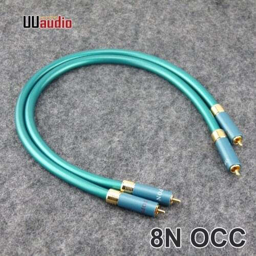 High Quality 1Pair Ortofon 8N OCC RCA To RCA Audio Cable / DIY HIFI RCA Cable