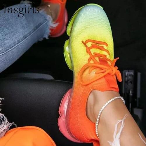 New Breathable Sneakers Women 2021 Sumer Tie Dye Ladies Colorful Lace Up Casual Shoes 43 Large-Sized Female Athletic Flats