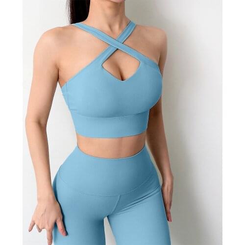 Women Sports Sets Yoga Bra High Waisted Sports Leggings Gym Set Women Workout Clothing 2 Pcs Women Sportswear Fitness Clothes
