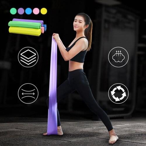 1.5M Elastic Resistance Bands Yoga Pilates Rubber Stretch Strap Elastic Sports Band Exercise Strap Fitness Gym Workout Equipment