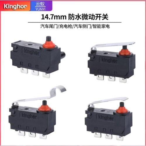 1PC high quality IP67 waterproof 14.7mm micro switch pressure lever handle for automobile doors. Trunk lock