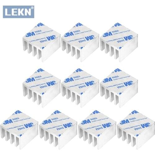 100PCS Aluminum Heatsink With 3M Tape,8.8x8.8x5mm,Electronic Chip Cooling Radiator Cooler for CPU,RAM,GPU,A4988 DRV8825