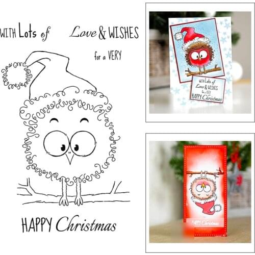 2021 New Christmas Hat Chick Animal Pattern Clear Stamps For DIY Making Paper Greeting Card Scrapbooking No Metal Cutting Dies