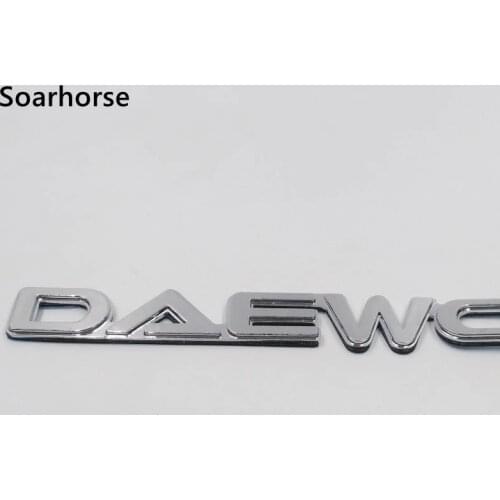 3D Chrome For Daewoo Letters Sticker Car Tail Gate Emblem Badge Decoration Decal
