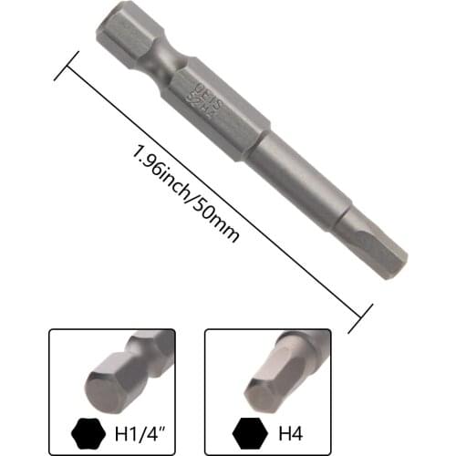 5/8/10/20pcs 1/4" Hexagonal Shank Bits 50mm Length S2 3/4/4.5/5/6/8/TS15/TS10/TS20/TS25/TS27/TS8/TS30/TS40 Magnetic Batch Head