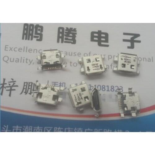 5PCS/lot Original MOLEX MICRO-USB socket sink plate MINI USB 5P patch V8 female seat 47642-0001 476420001