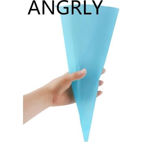 ANGRLY Kitchen Silicone Icing Piping Cream Pastry Bag Cake Decorating Tool Bakeware Silicone Mold Tarte Makeup Candy