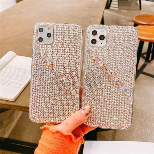 Super Luxury Fashion DIY Crystal Diamond Clear Case Cover For Samsung Galaxy Note 20 10 9 8 S20 Ultra S10E S10 S9 S8 Plus