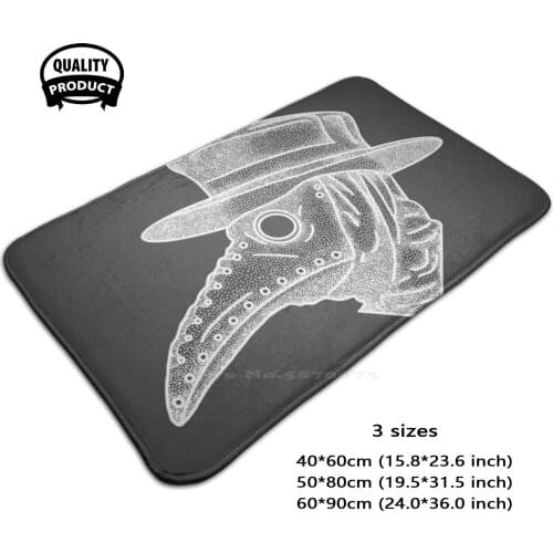 Plague Comfortable Door Mat Rug Carpet Foot Pad Plague Plague Plague Macabre Gothic Goth Death Dotwork