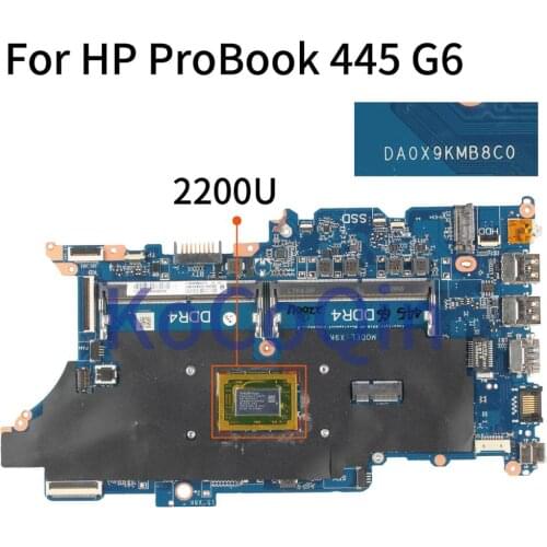 KoCoQin Laptop motherboard For HP ProBook 445 G6 2200U Mainboard DA0X9KMB8C0 Tested