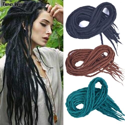 Trend Way Synthetic Hair Long Crochet Braiding Hair Extension Wool Soft Dreadlocks For Women For Men For Child 10/Strands 22inch