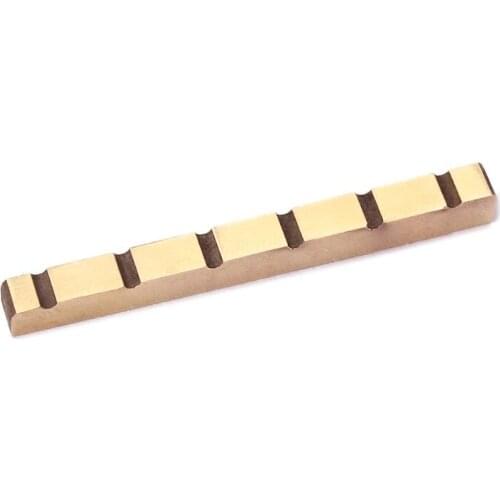 42mm Slotted Brass Metal String Nut for 6-String TL Electric Bass Guitar Part Guitar Parts Accessories