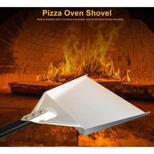 Oven BBQ Ash Shovel Grill Charcoal Ash Scoop Shovel Thickened Square Oven Spade Stove Brush Pizza Forklift Matching