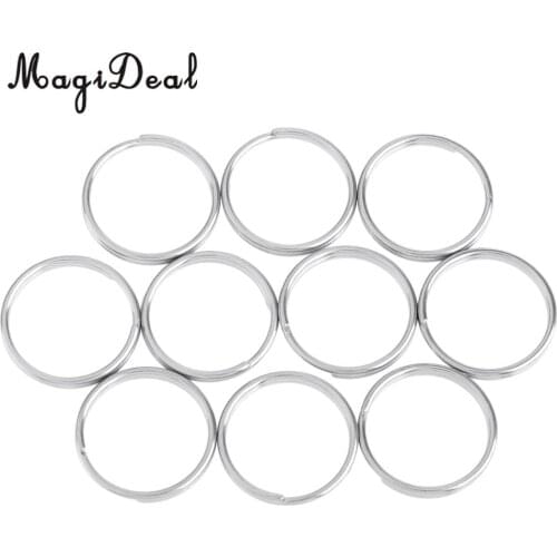 MagiDeal 10 Pieces 316 Stainless Steel Scuba Diving O Ring Water Sports Boat Keychain for Kayak Canoe Boating Rafting Dinghy